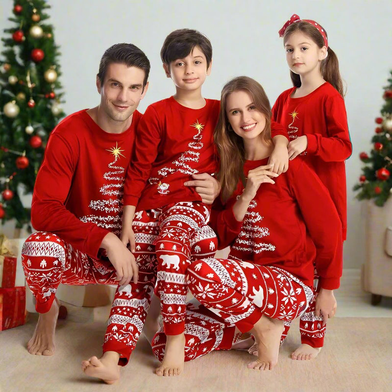 Stylish Winter Family Christmas Pajama Set for Unisex