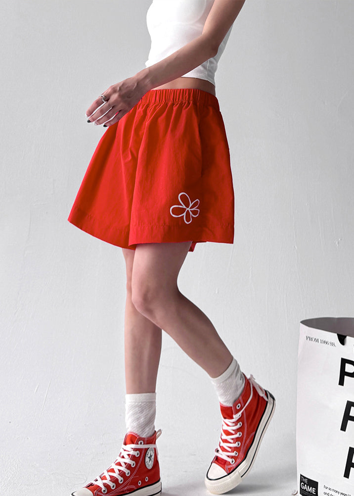 Brick Red With Pocket Sports Shorts Summer