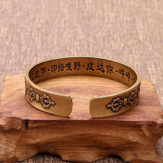 Copper Spiritual Bracelet With Mahāpratisarā Mantra for Protection