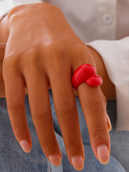 Geometric Color Rings Accessories