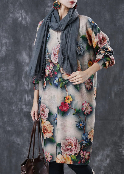 Diy Khaki Oversized Knit Maxi Dresses Spring