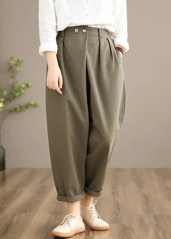 100% Yellow Jeans Fall Spring Button Down Sewing Pants