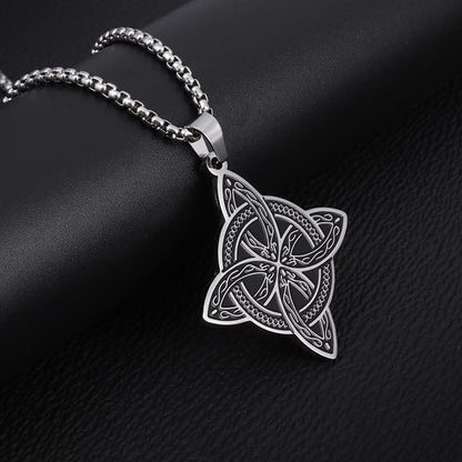 Witches Knot Protective Stainless Steel Necklace