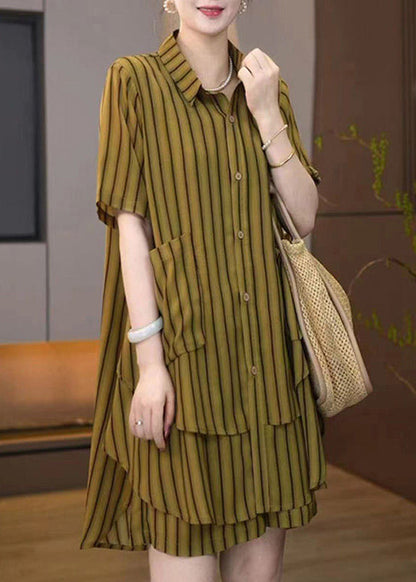 Asymmetrical Striped Sets 2 Pieces Summer