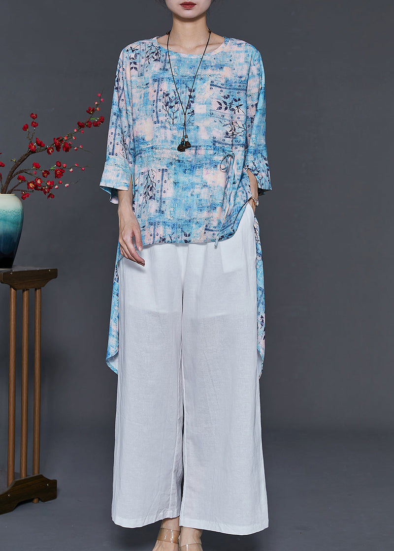 Print Low High Design Drawstring Sets 2 Pieces Summer