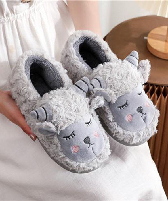 Sheep Warm Fleece Shoes Cotton Fabric Comfortable