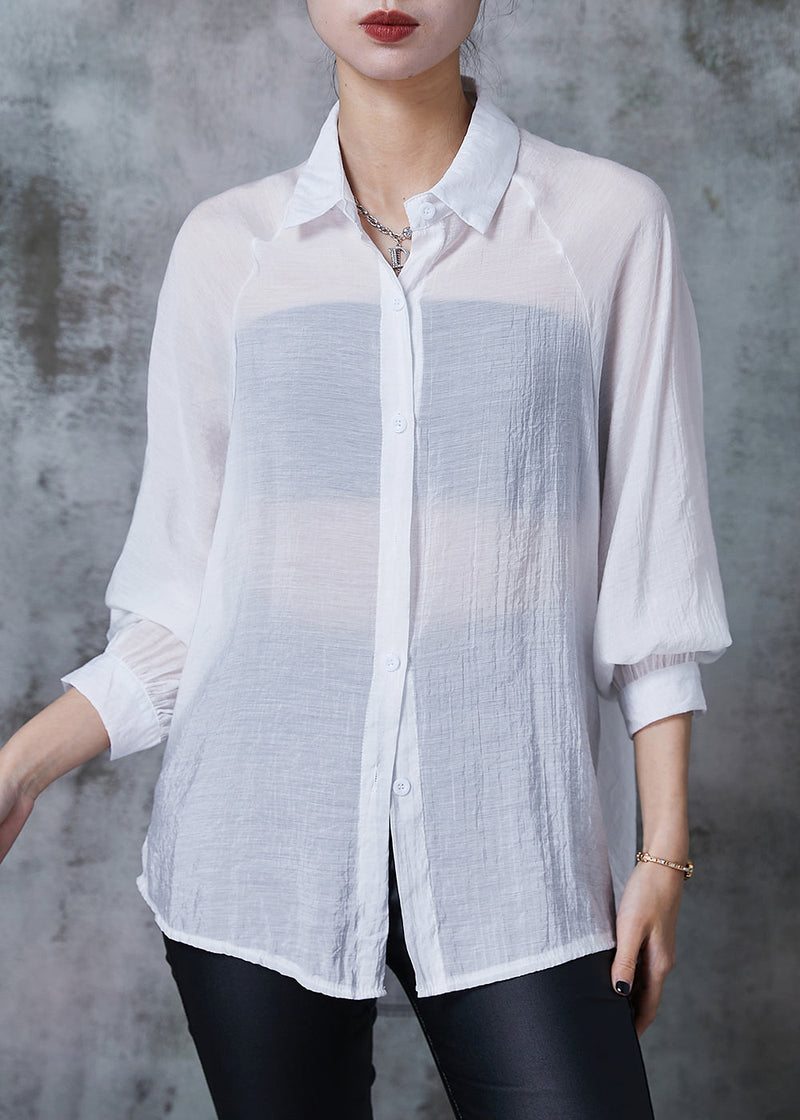 Diy White Oversized Cotton Upf 50+ Shirt Summer