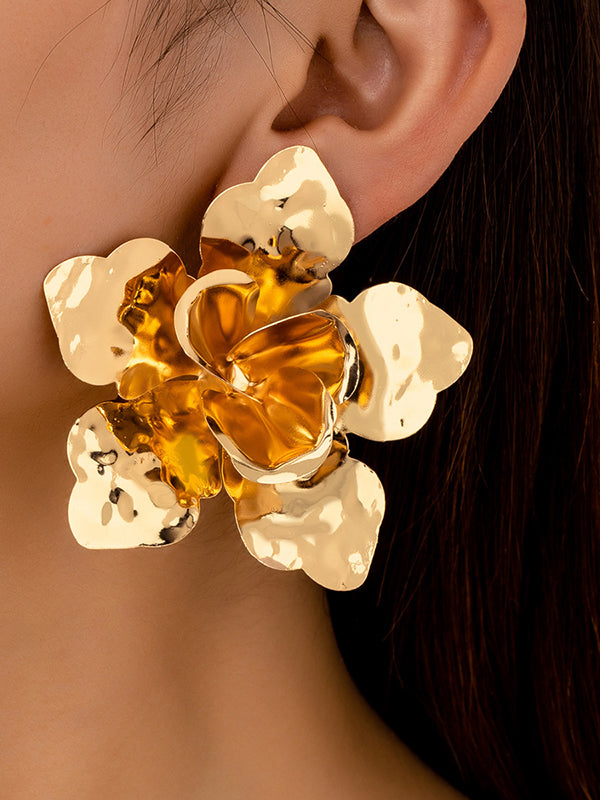 Flower Shape Color Drop Earrings