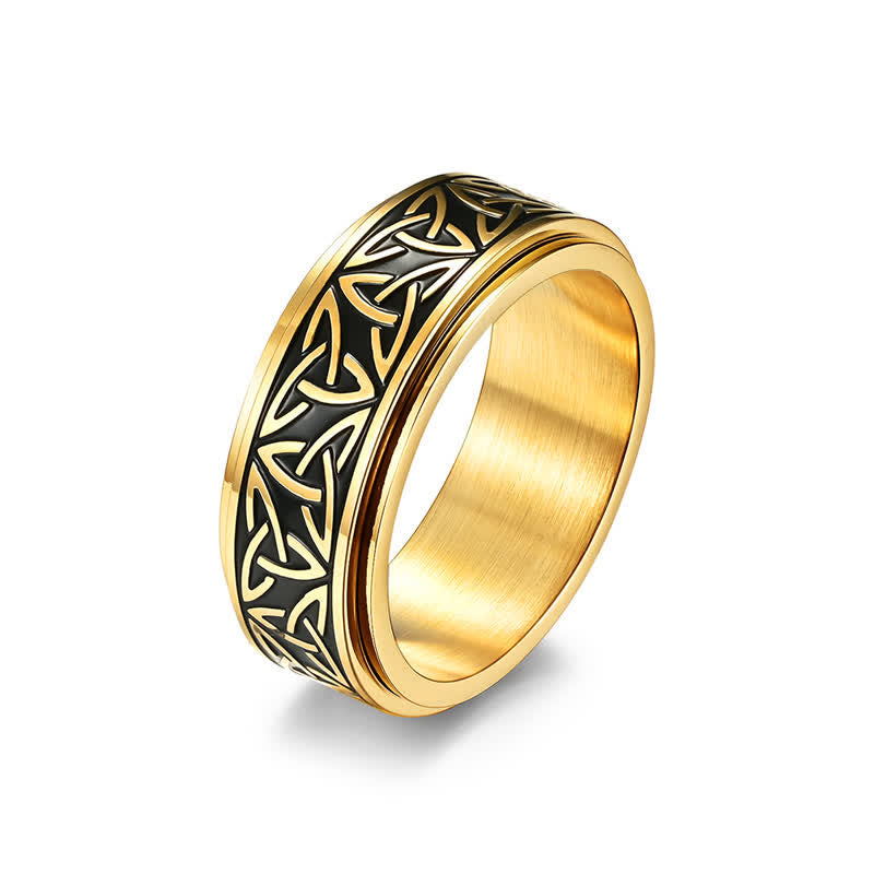 8mm Titanium Steel Triquetra Spiritual Ring for Balance