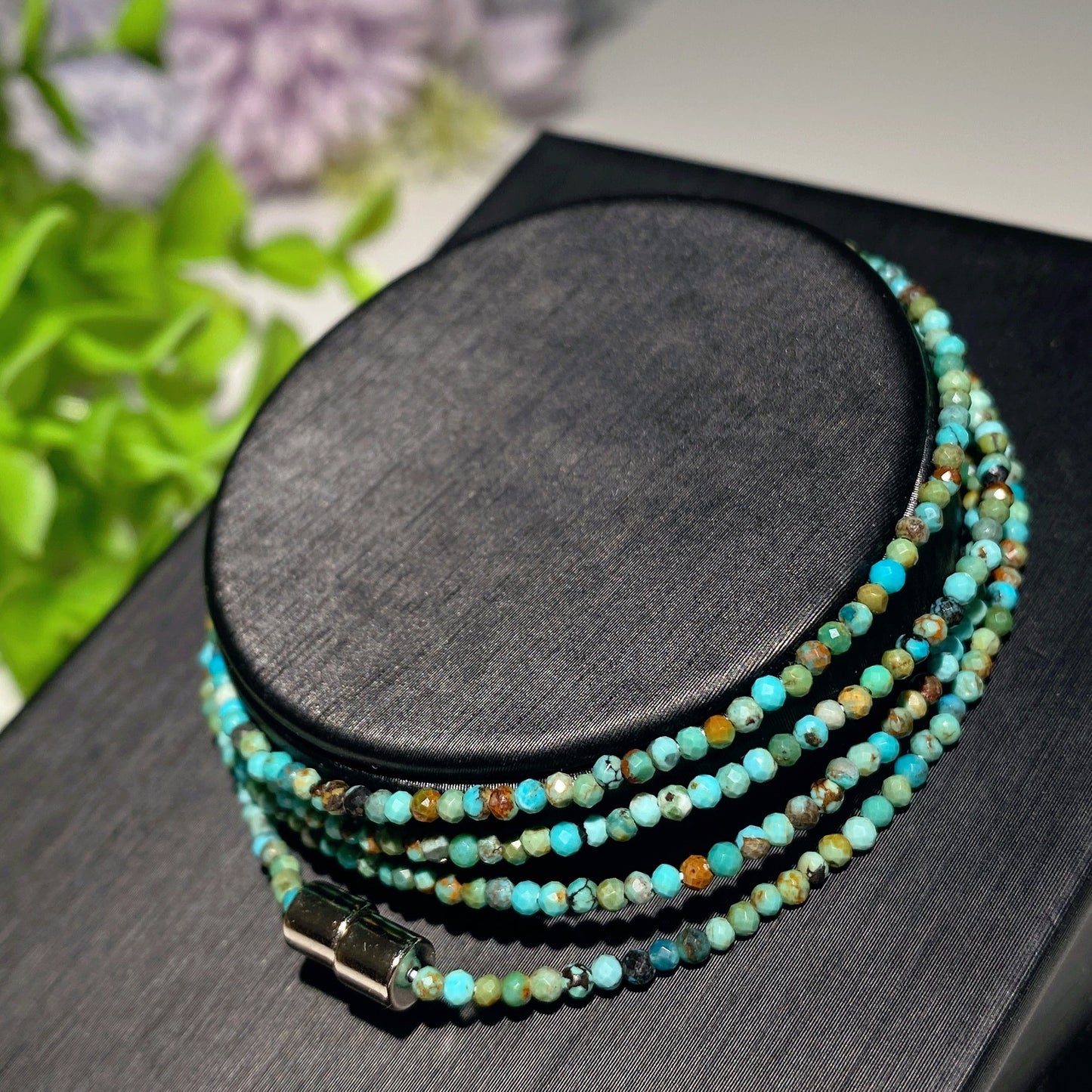 2mm Mixed Crystal Spiritual Healing Necklace Magnetic Buckle