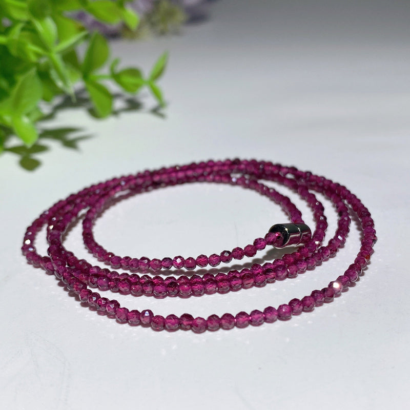 2mm Mixed Crystal Spiritual Healing Necklace Magnetic Buckle