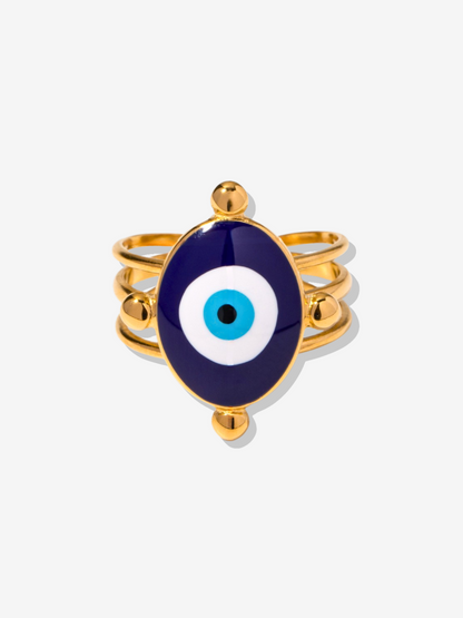 Luna Lapis Lazuli Adjustable Ring Set