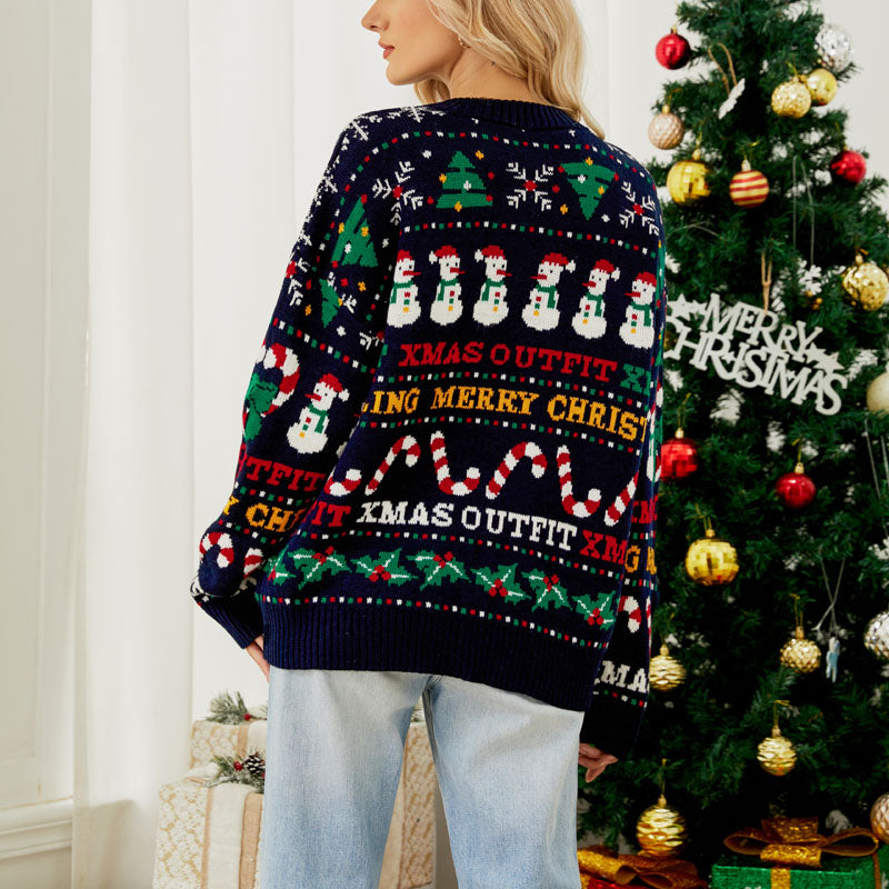 Festive Christmas Knit Sweater for Women