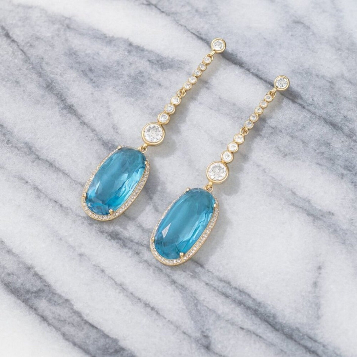 "helena" Aquamarine Earrings