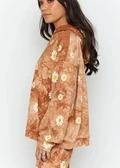 Daisy Print Tie Dye Hoodies Yellow Sweatshirts