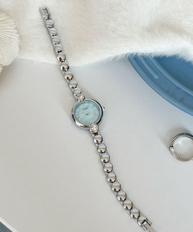 Fine Blue Stainless Steel Reinforced Glass Watches