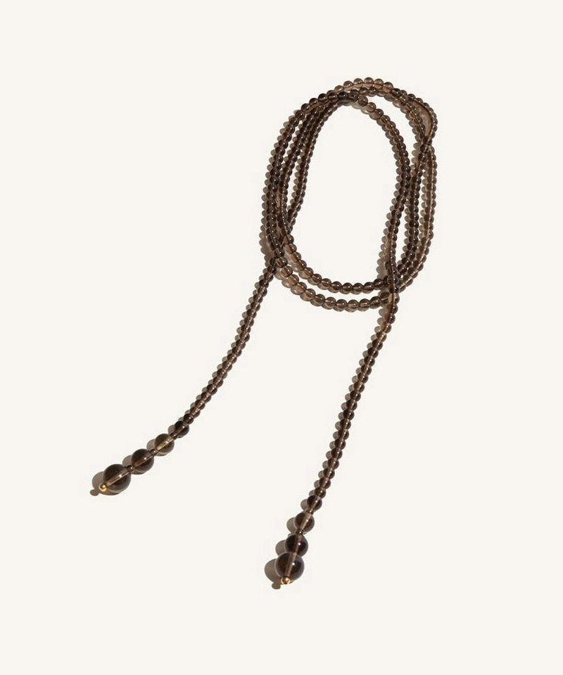 Chocolate Copper Overgild Beading Gratuated Bead Necklace