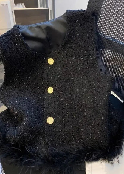 Handmade Mulberry O-neck Patchwork Waistcoat Sleeveless