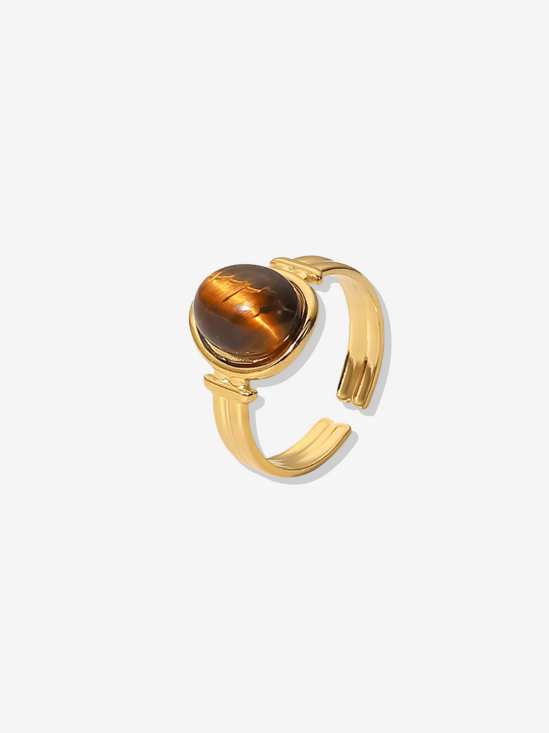 Tiger's Eye Adjustable Ring Set