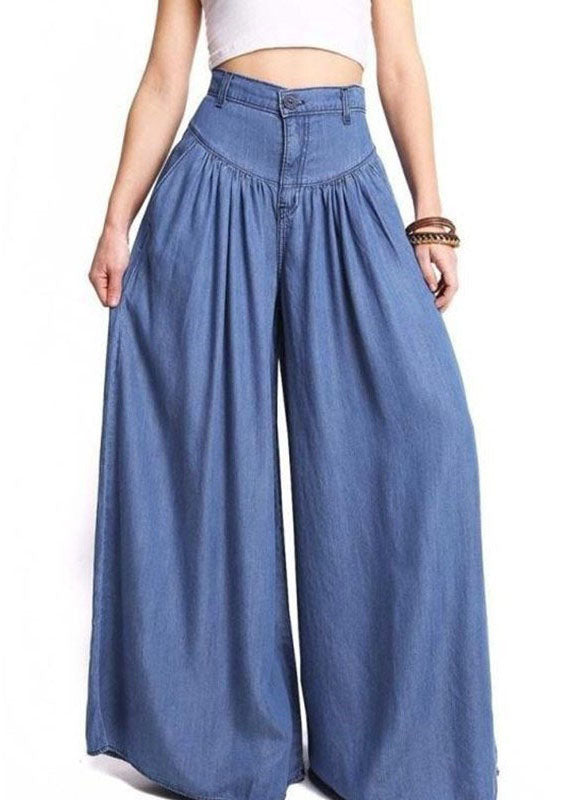 Blue Wide Leg Pants for