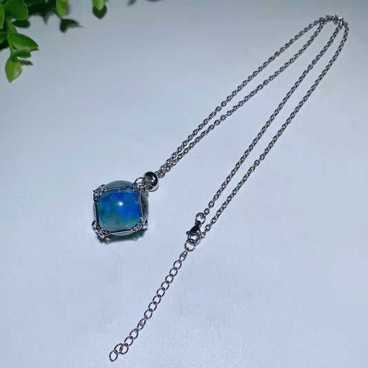 34cm Golden & Silver Web Design Spiritual Necklace