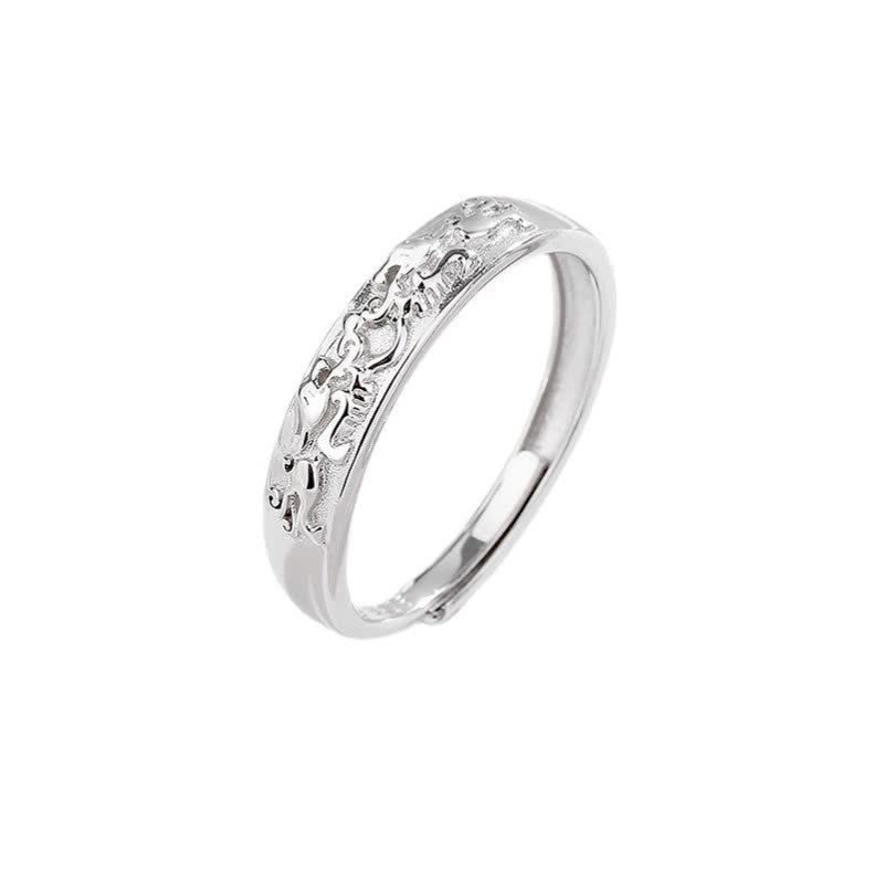 Buddha Stones 925 Sterling Silver Pixiu Balance Adjustable Couple Ring
