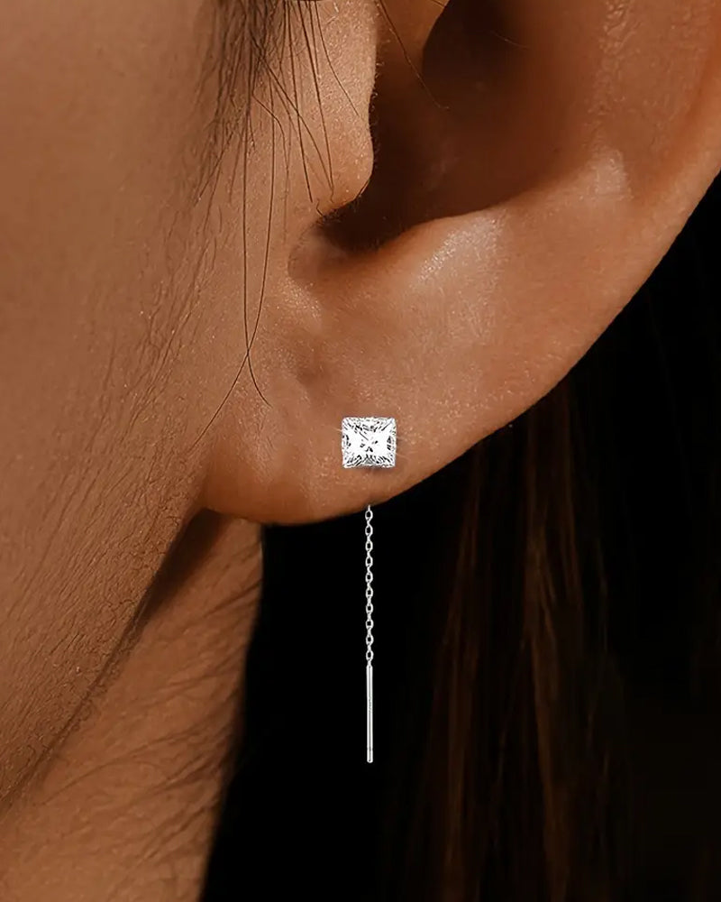 Temperament Zircon Tassel Earrings