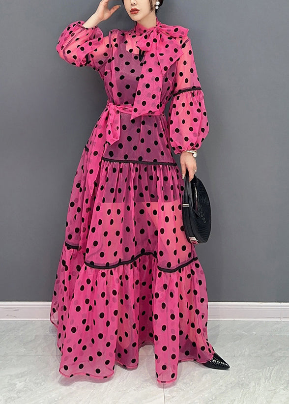 Rose Bow Wrinkled Patchwork Tulle Dress 2 Piece Outfit Fall