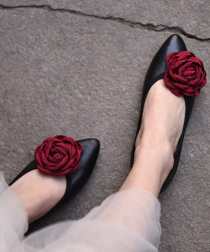 Apricot Flat Shoes for Splicing Pointed Toe
