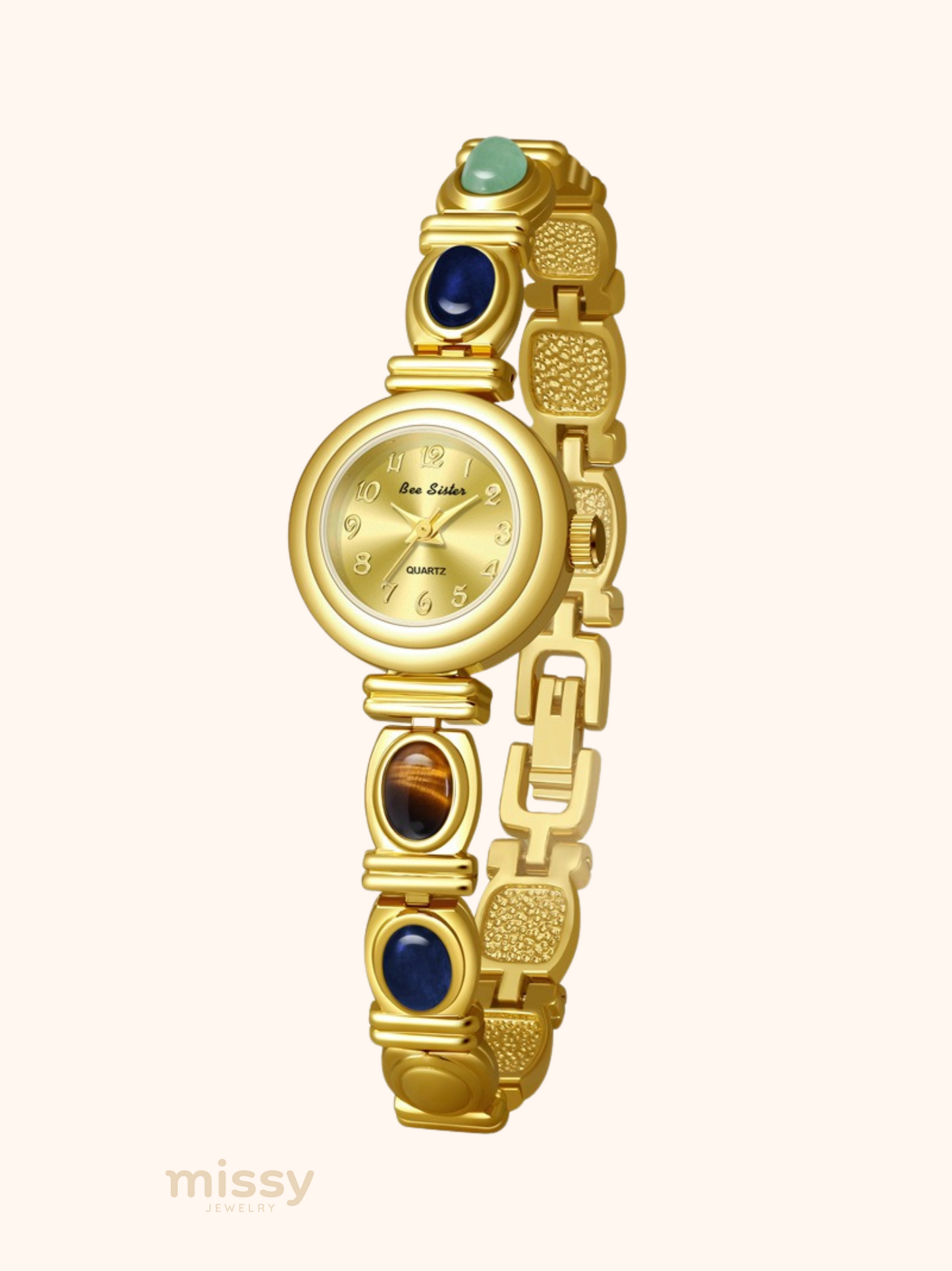 Ilyana Gemstone Link Bracelet Watch