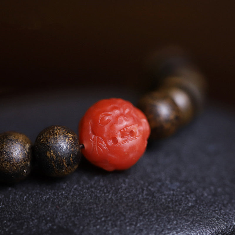108 Beads Agarwood Wood Mala Bracelet for Meditation Peace