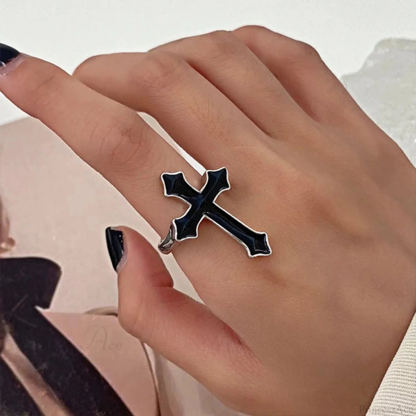 Rebellious Dark Bat Wing Ring
