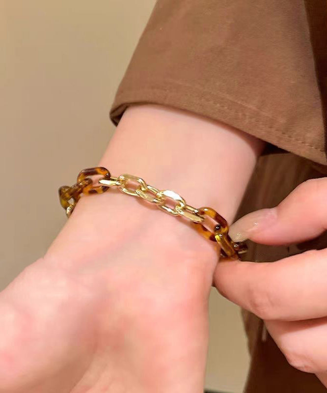 Leopard Metal Overgild Patchwork Charm Bracelet