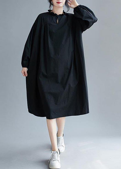Ruffled Baggy Black Dresses