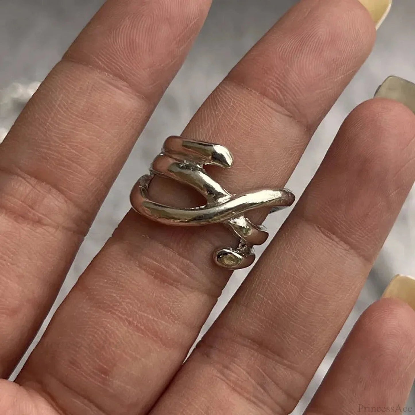 Y2k Transparent Heart Gothic Ring