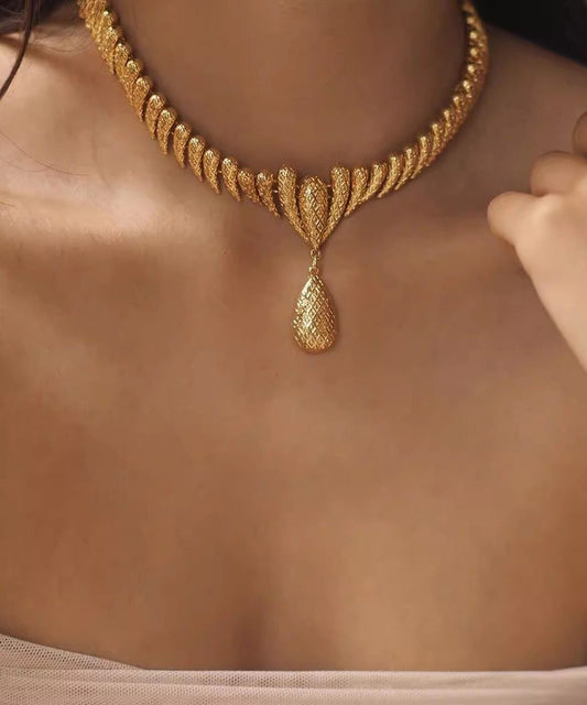 Handmade Golden Copper Choker