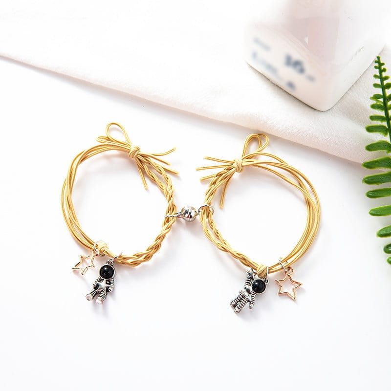 Natural Stone Couple Bracelet Crystal Set (2 Pieces)