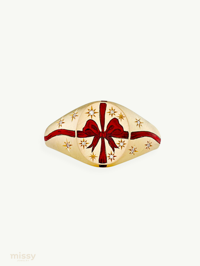 Annora Bow Painted Adjustable Rings
