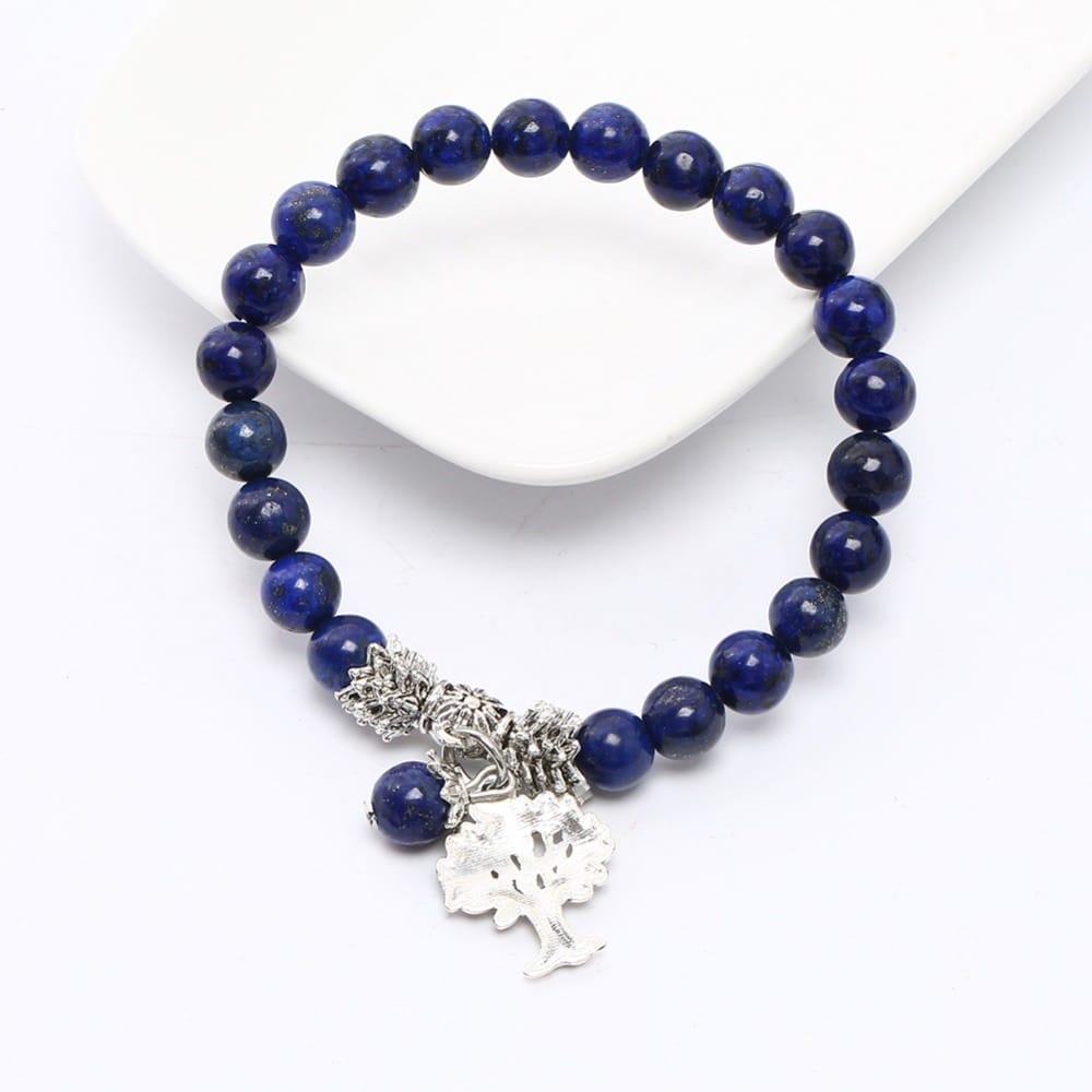 Lapis Lazuli Tree of Life Awareness Bracelet