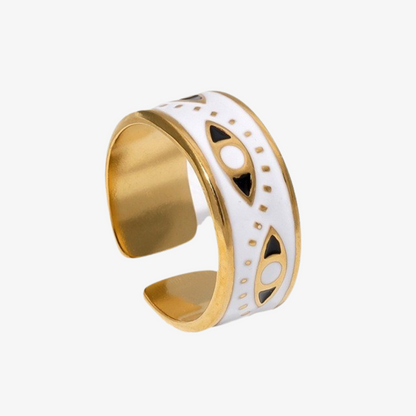 Cydney White Adjustable Rings Set