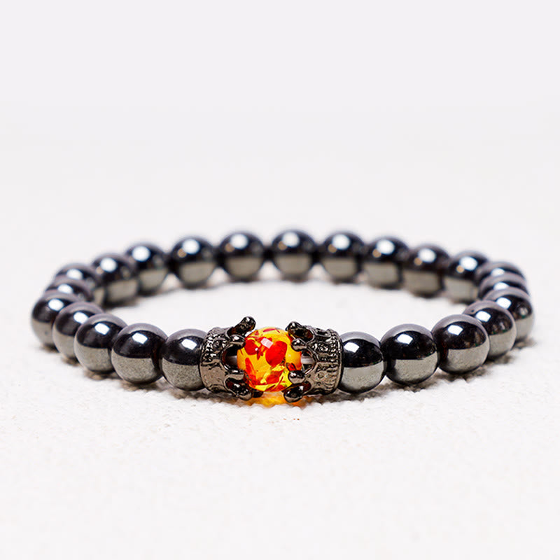 Natural Stone King and Queen Crown Healing Energy Spiritual Bracelet