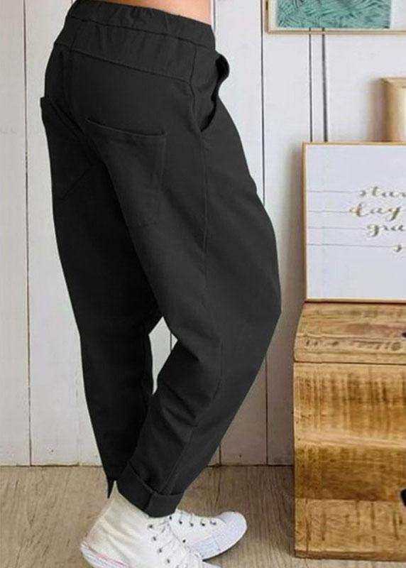 Loose Elastic Waist Harem Trousers Long Pants