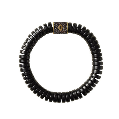3x8mm Coconut Shell Bracelet for Positive Intentions
