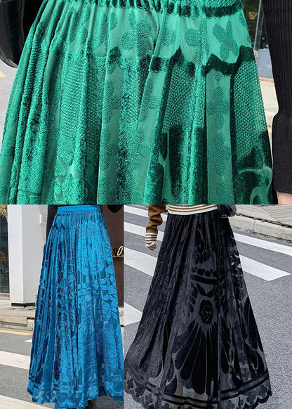 Green Velour Skirts Winter