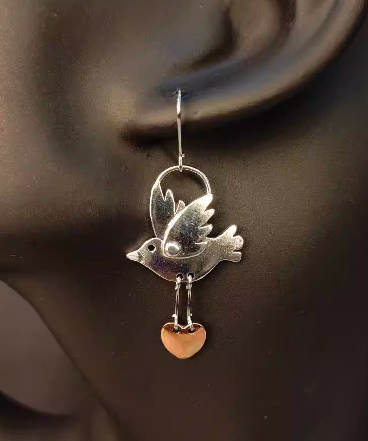 Copper Love Little Brid Drop Earrings