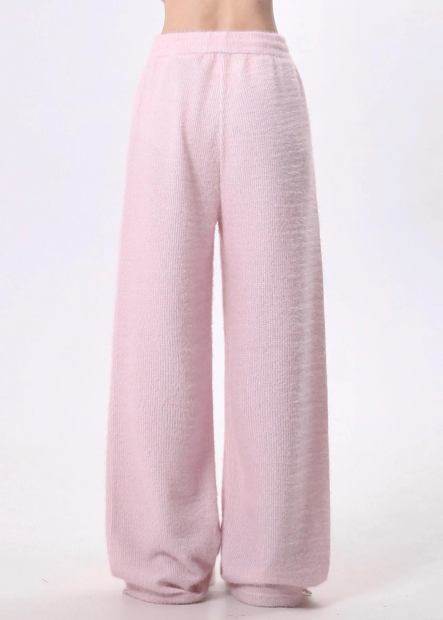 Pink Dog Fluffy Straight Pants Spring