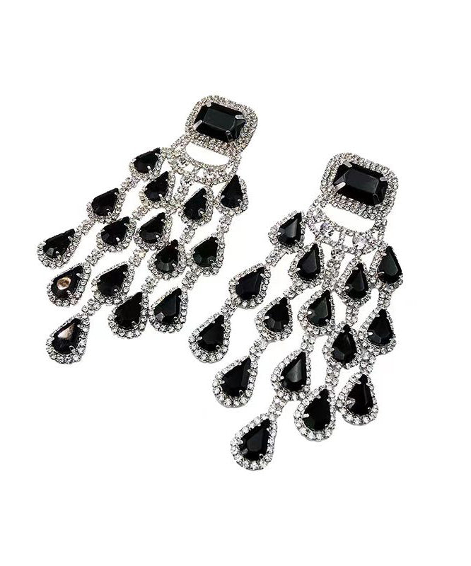 European and American Zircon Water Drop Stud Earrings