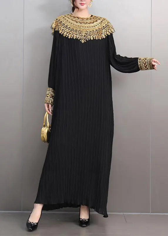 Classy Red O-neck Sequins Sashes Holiday Maxi Dress Lantern Sleeve