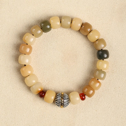 Buddha Stones Natural Bodhi Seed the Lord of the Corpse Forest Om Mani Padme Hum Wisdom Bracelet