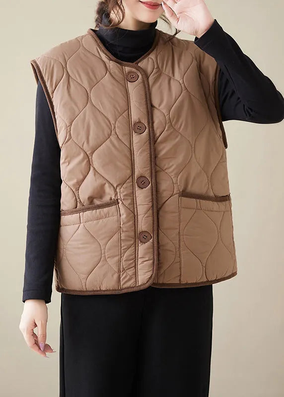 Loose White Button Wear on Both Sides Teddy Faux Fur Waistcoat Sleeveless